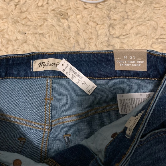 Madewell curvy high waist skinny crop denim jeans NEW - Picture 4 of 6